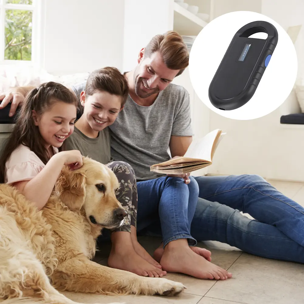 Animal Tag Scanner Handheld Pet ID Reader 134.2kHz 125kHz with Stable OLED Display for ISO 11784/11785 FDX-B and ID64 RFID EMID