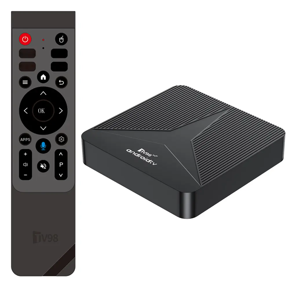 Android 14 TV Box Wifi6 BT5.0 Media Player 4K Android Box with Remote