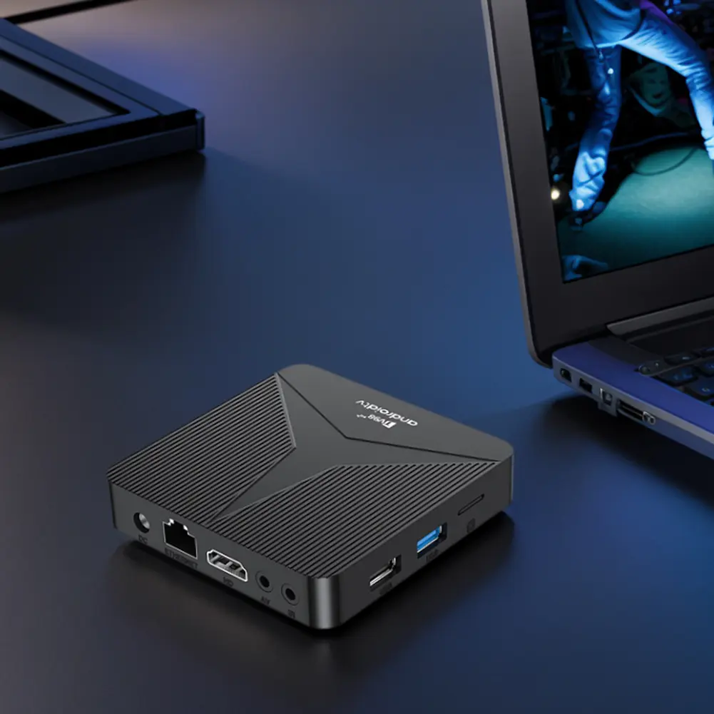 Android 14 TV Box Wifi6 BT5.0 Media Player 4K Android Box with Remote