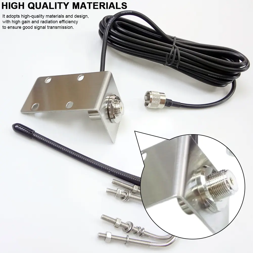 156-163Mhz Rubber Waterproof Mast Aerial Stubby Boat Antenna External Antenna for Boat Pontoon Sailboat Yacht Marine Radios