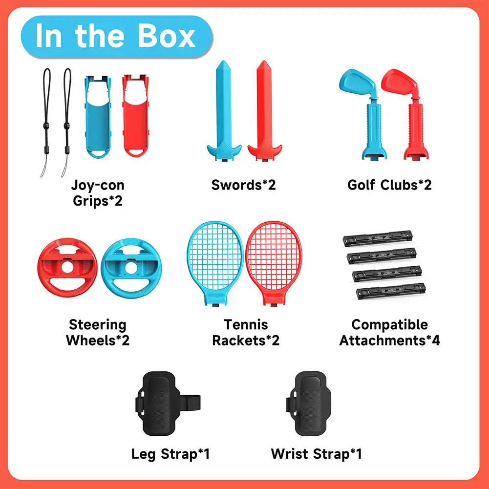 For NS2 Sports Accessories Bundle with Golf Clubs Sports Accessory Sets Family Sports Accessories Kit Gifts for Friend