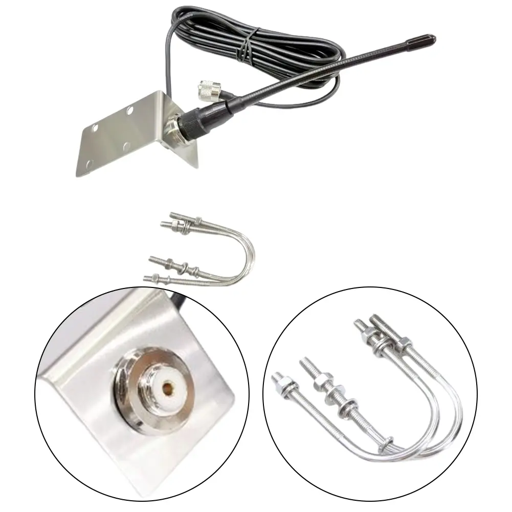 156-163Mhz Rubber Waterproof Mast Aerial Stubby Boat Antenna External Antenna for Boat Pontoon Sailboat Yacht Marine Radios