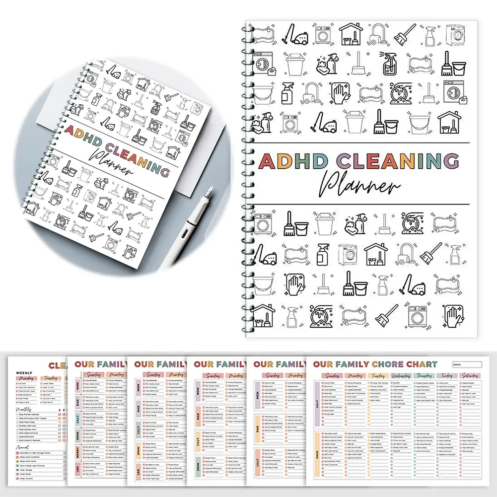 Cleaning Plan Schedule Cleaning Schedule and Checklist Organizer Daily Weekly Monthly Household Cleaning Planner for Daily Tasks