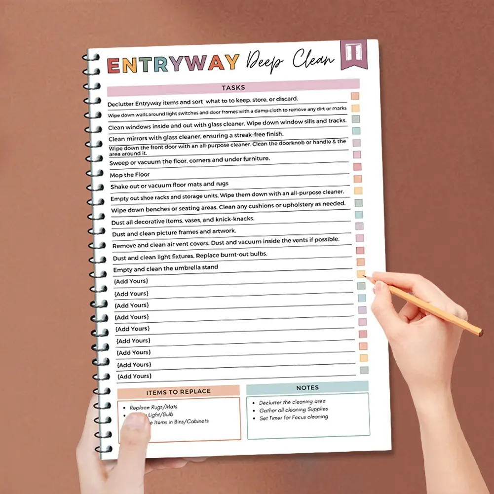 Cleaning Plan Schedule Cleaning Schedule and Checklist Organizer Daily Weekly Monthly Household Cleaning Planner for Daily Tasks