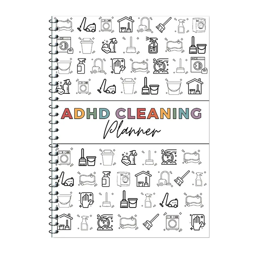 Home Cleaning Schedule Notebook Wear Resist Editable Family Chore Chart Multifunction Yearly Cleaning Planner for Home Office