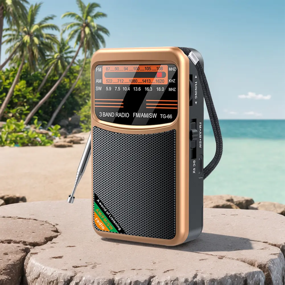 FM AM SW Radio Pocket Radio Rechargeable Radio for Outdoor Camping Seniors Elderly Walking