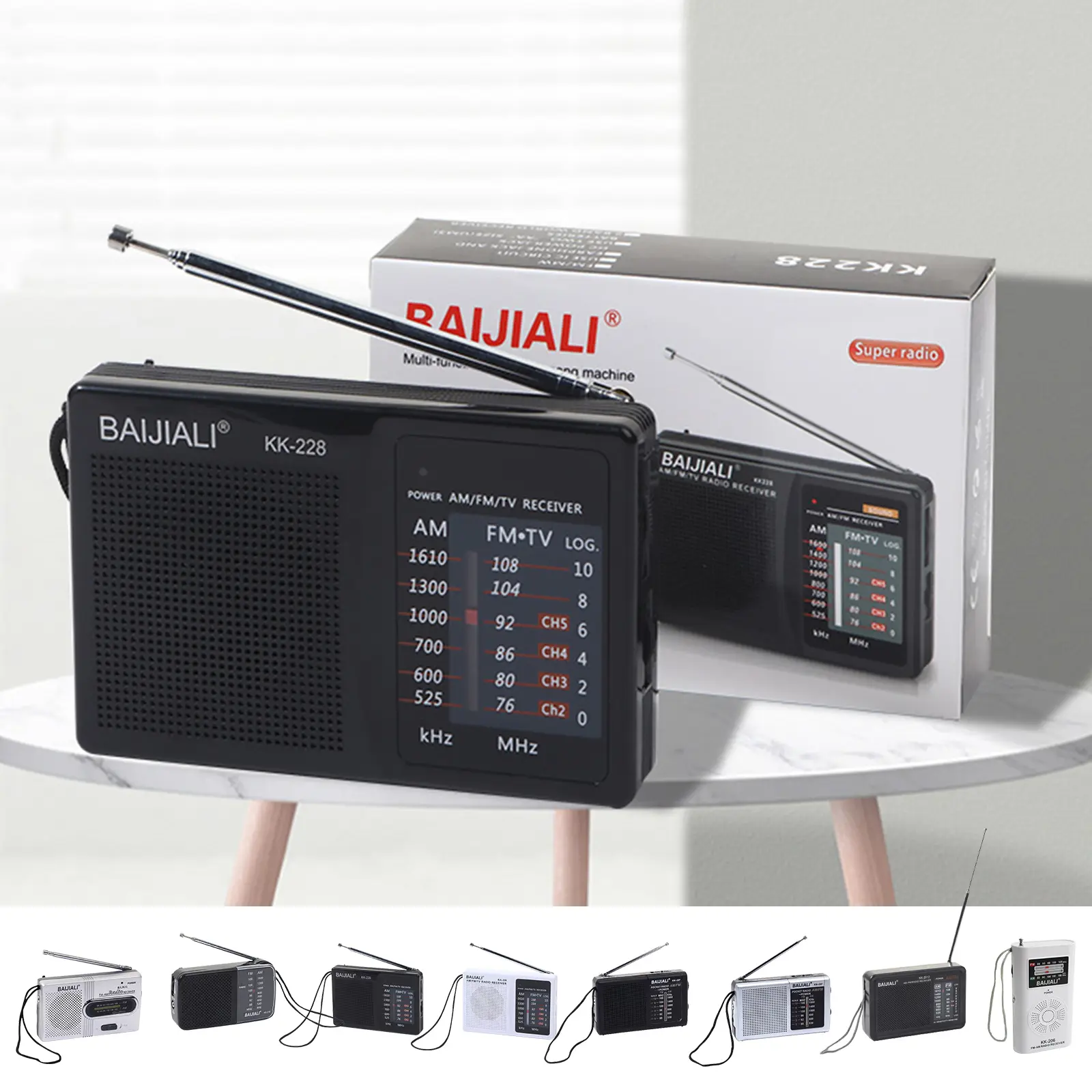Mini Retro Radios Rechargeable Full-wave Band Emergency World Receiver AA Battery Powered Built-in Speaker Home Use