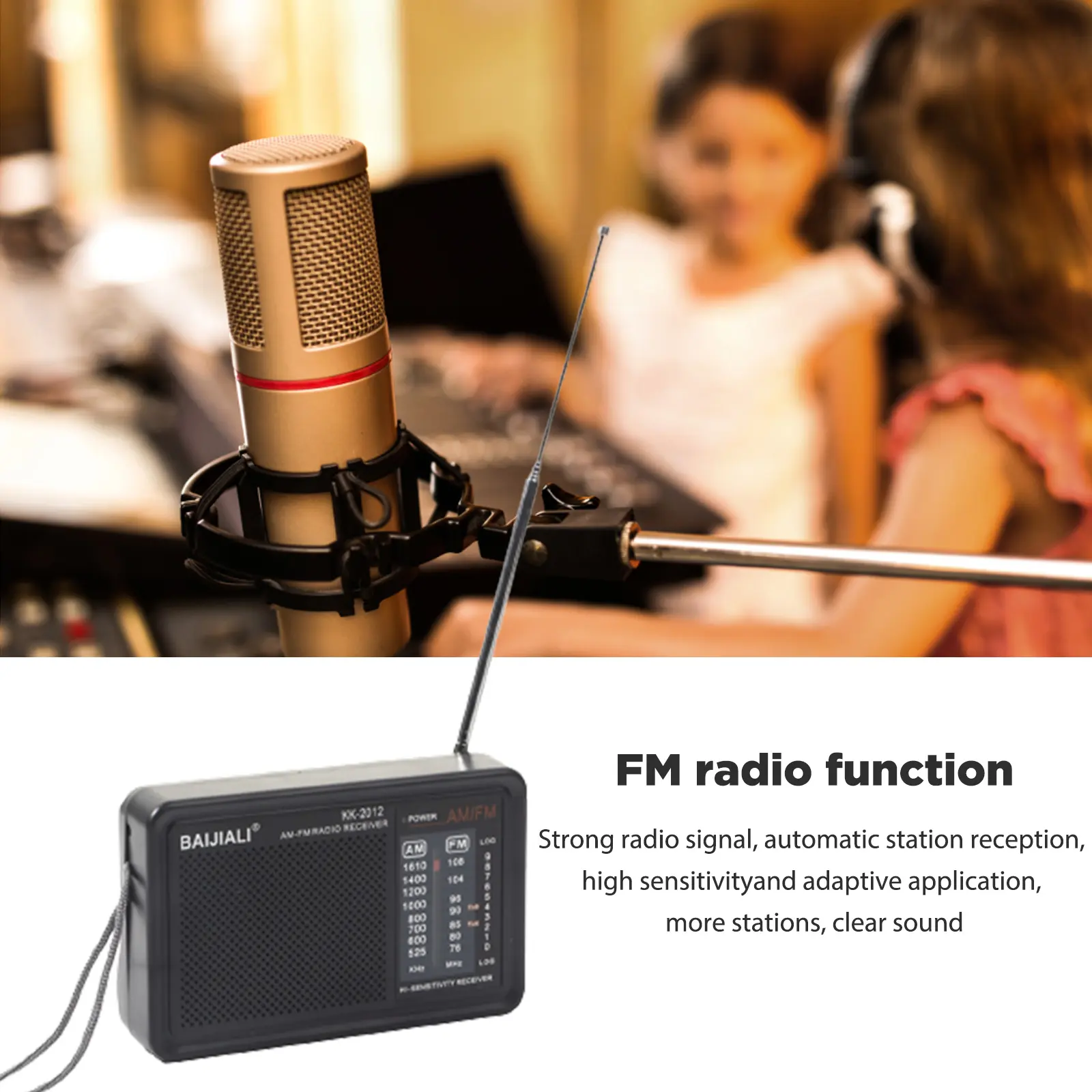 Mini Retro Radios Rechargeable Full-wave Band Emergency World Receiver AA Battery Powered Built-in Speaker Home Use