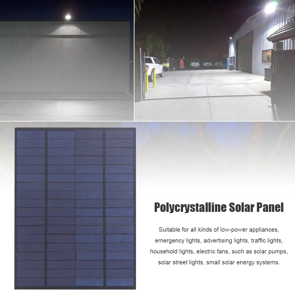 Polycrystalline Solar Panel Solar Charger 5W 18V Multi-functional Practical Convenient 5.7x6.5 inch for 12V Battery