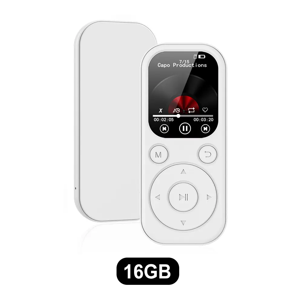 MP3 MP4 Player MP4 Walkman 2.01 Inch IPS Screen Bluetooth-Compatible 5.4 Portable MP3 Player Voice Recorder FM/E-book/Recorder