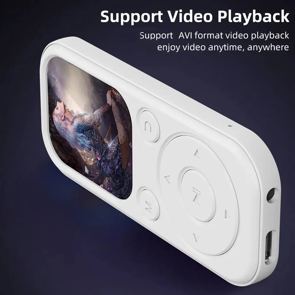 MP3 MP4 Player MP4 Walkman 2.01 Inch IPS Screen Bluetooth-Compatible 5.4 Portable MP3 Player Voice Recorder FM/E-book/Recorder