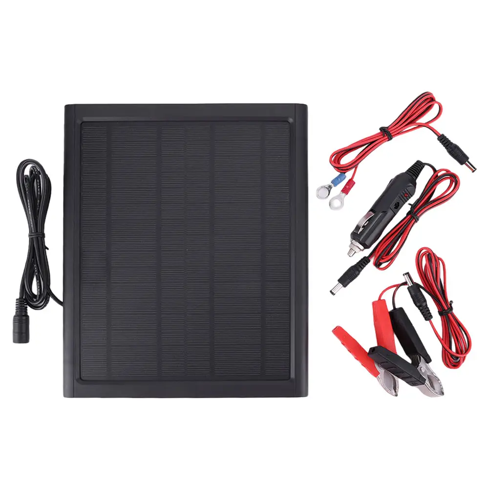 16W 6V Solar Car Battery Charger Maintainer Waterproof Portable Solar Battery Maintainer Solar Charging Panel for Car RV