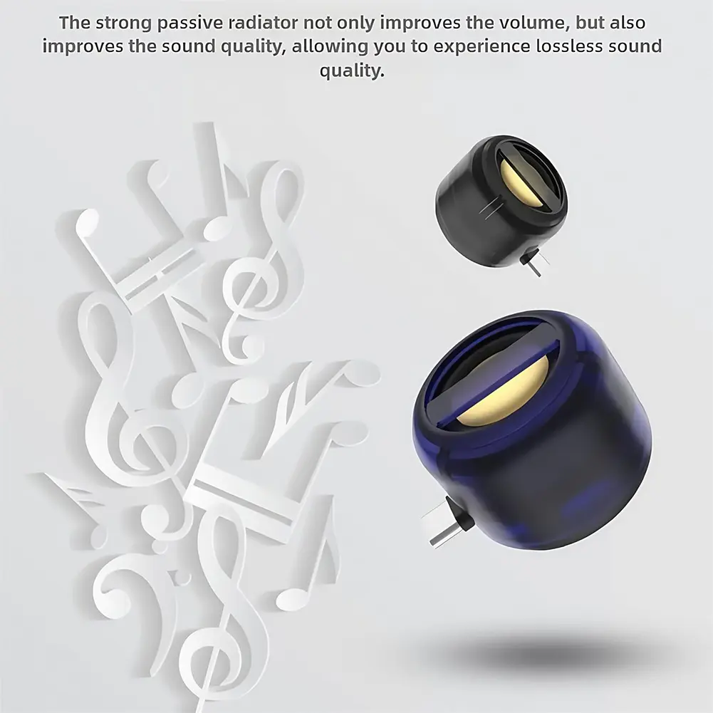 Type-C/3.5mm Aux Input External Speaker Plug in Speaker Line-in Speaker for Smartphone/Tablet/Computer