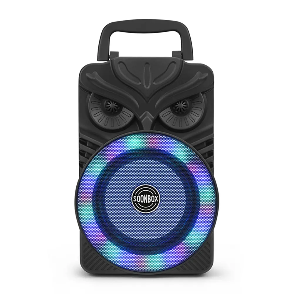 HiFi Bluetooth-Compatible Speaker FM Radio Aux Outdoor Portable Music Player RGB Light 1200mAh HIFI Loudspeaker Portable Speaker