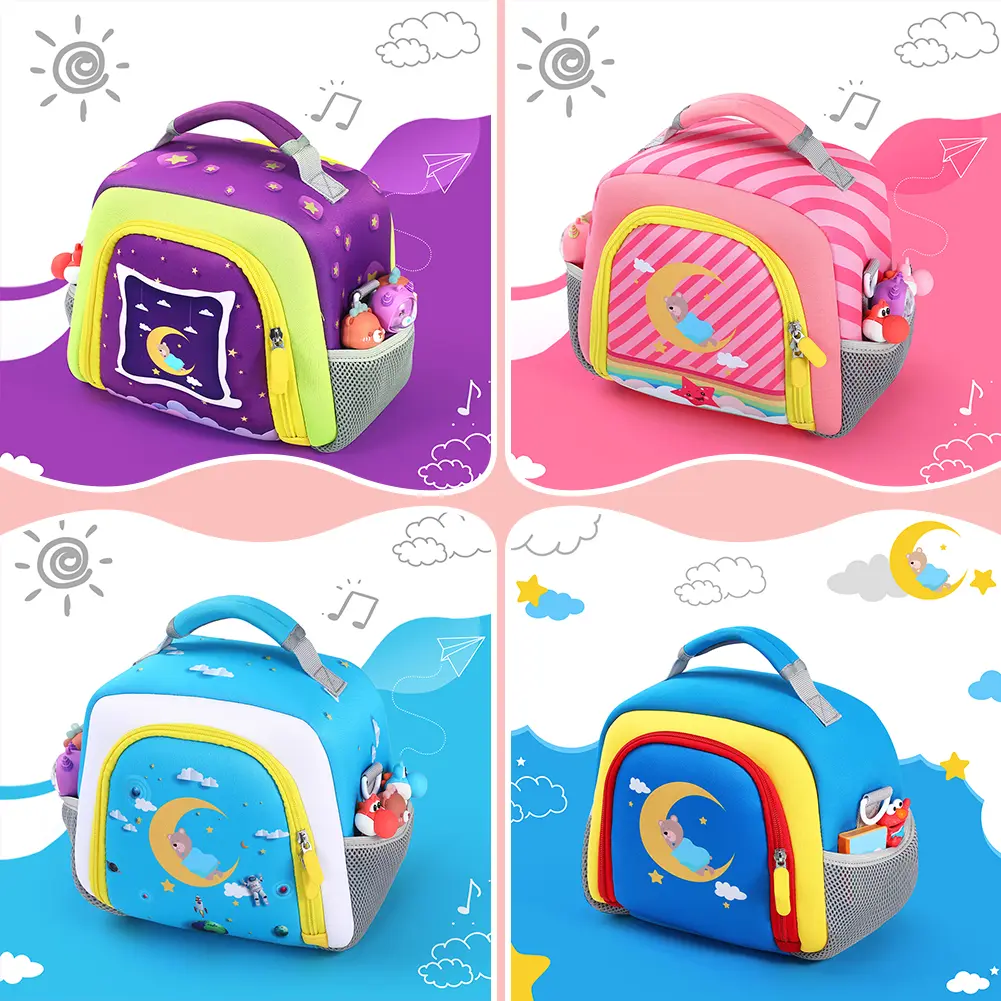 Carrying Case Bag with Side Mesh Pocket Portable Storage Bag Double Zipper Storage Case for Toniebox Audio Player Starter Set