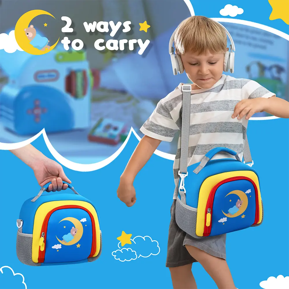 Carrying Case Bag with Side Mesh Pocket Portable Storage Bag Double Zipper Storage Case for Toniebox Audio Player Starter Set
