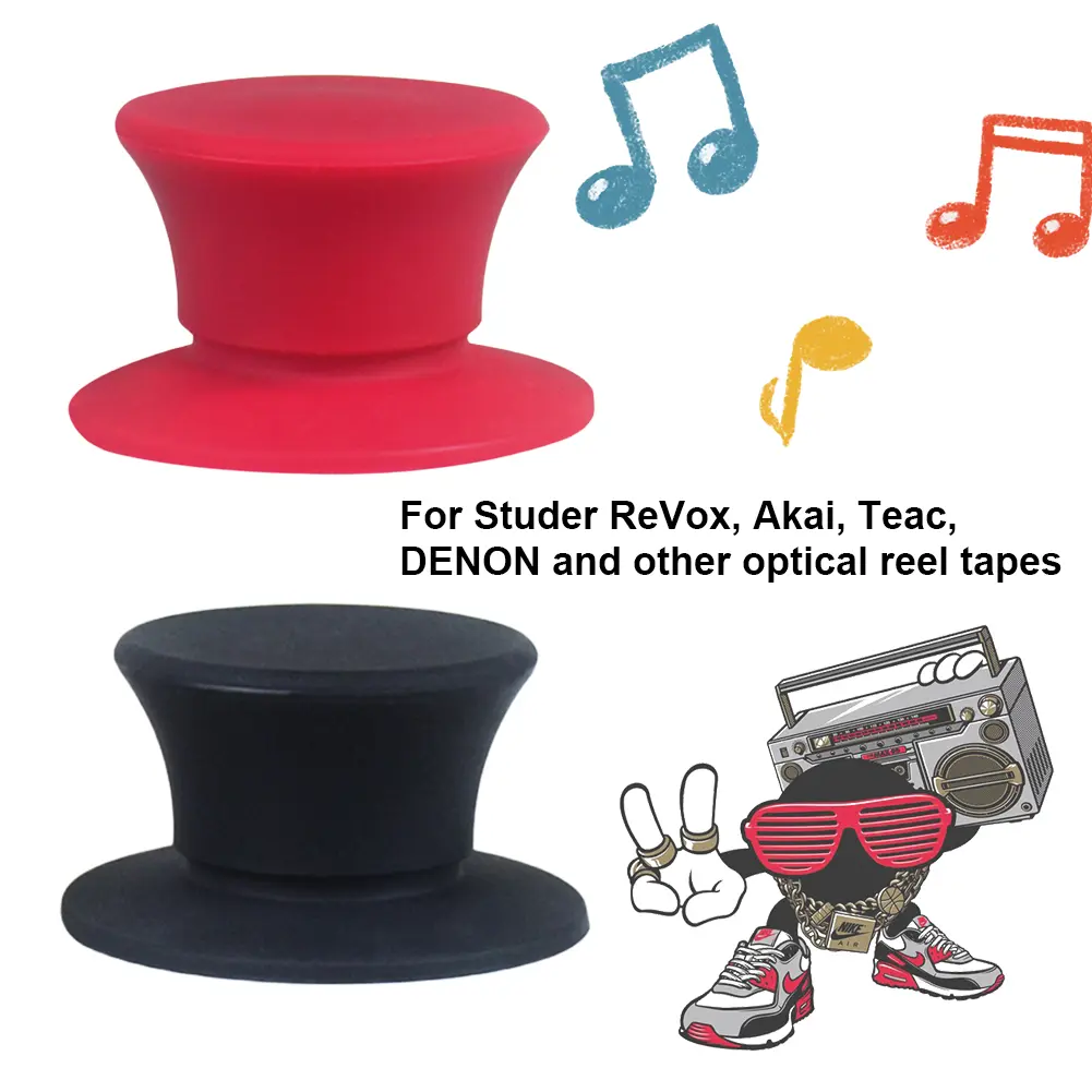 1 Pair 1/4 Inch NAB Hub Optical Shaft Adapters Rubber Fittings Reel To Reel Tape Opener for Studer ReVox Akai Teac DENON