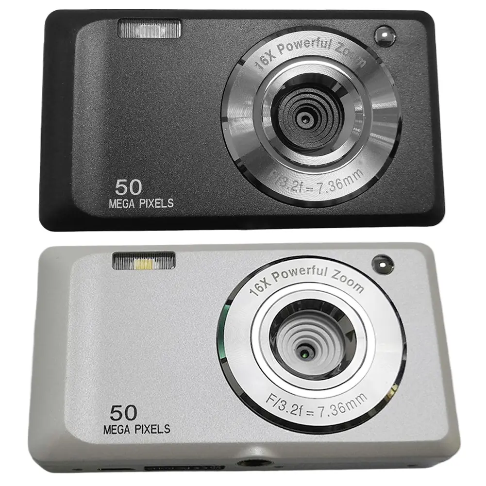 4K Digital Camera with LED Light Portable HD Selfie Camera Timing 16X Digital Zoom Camera for Beginners Entry-Level Camera