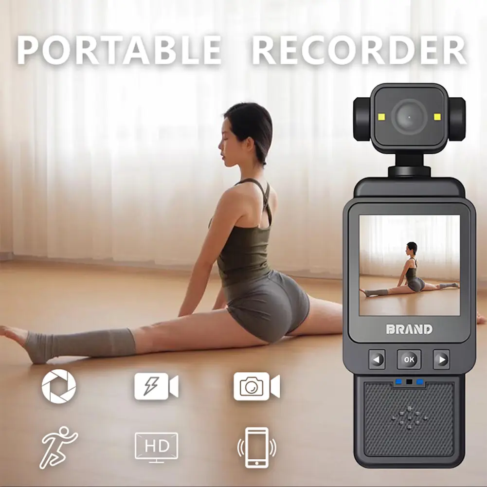 1080P WiFi Action Camera Travel Bicycle Driver Recorder Pocket Camera for Motorcycle and Vlogging