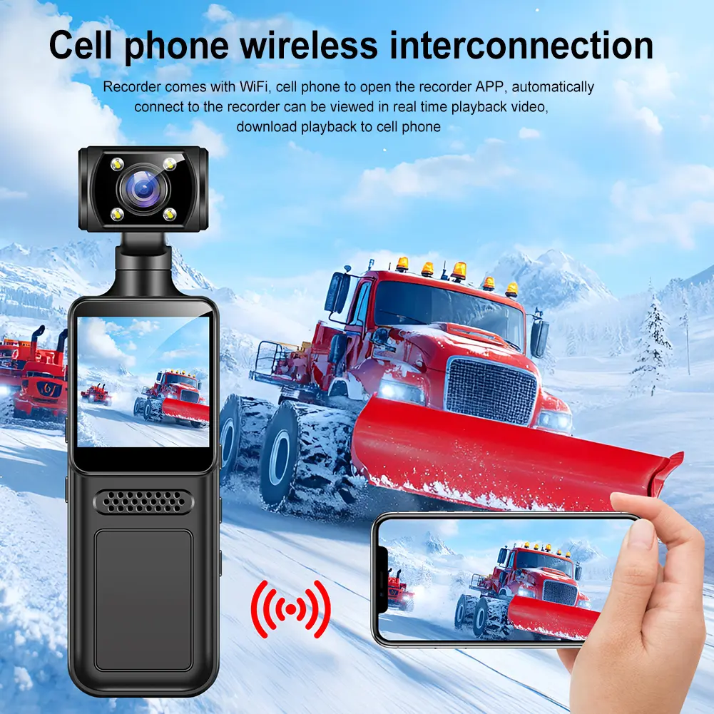4K Portable Camcorder Night Vision Outdoor Video Recorder WiFi Sports Camera for Outdoor Sport Bike Travel