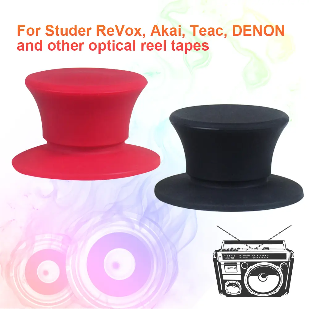 1 Pair 1/4 Inch NAB Hub Optical Shaft Adapters Rubber Fittings Reel To Reel Tape Opener for Studer ReVox Akai Teac DENON