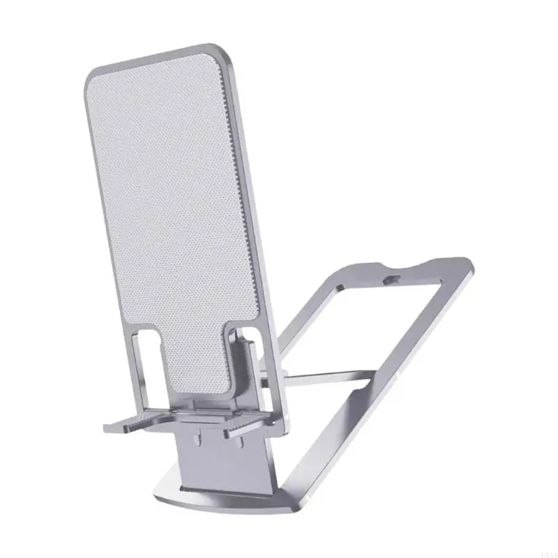 LXAA Foldable Cellphone Holder Universal Aluminum Height Adjustable Tabletop Phone Support Holder