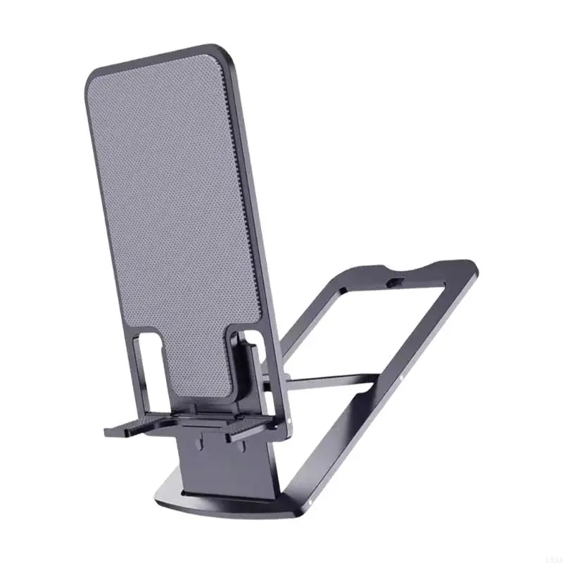 LXAA Foldable Cellphone Holder Universal Aluminum Height Adjustable Tabletop Phone Support Holder