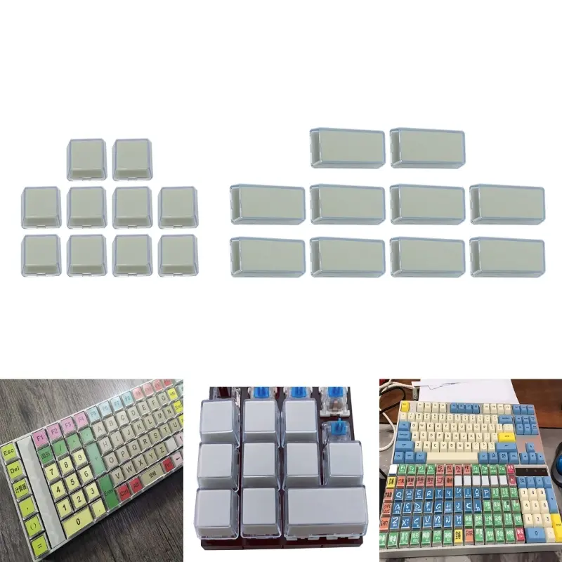 Mechanical Keyboard Keycaps 10Key ABS Transparent  Cap Double-layer 10mm 30mm