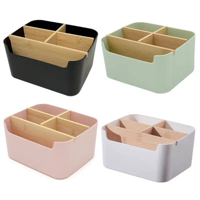Desk Organisers and Pen Holder with 5 Compartments, Multifunctional Office Desk Organisers Remote Control Holder