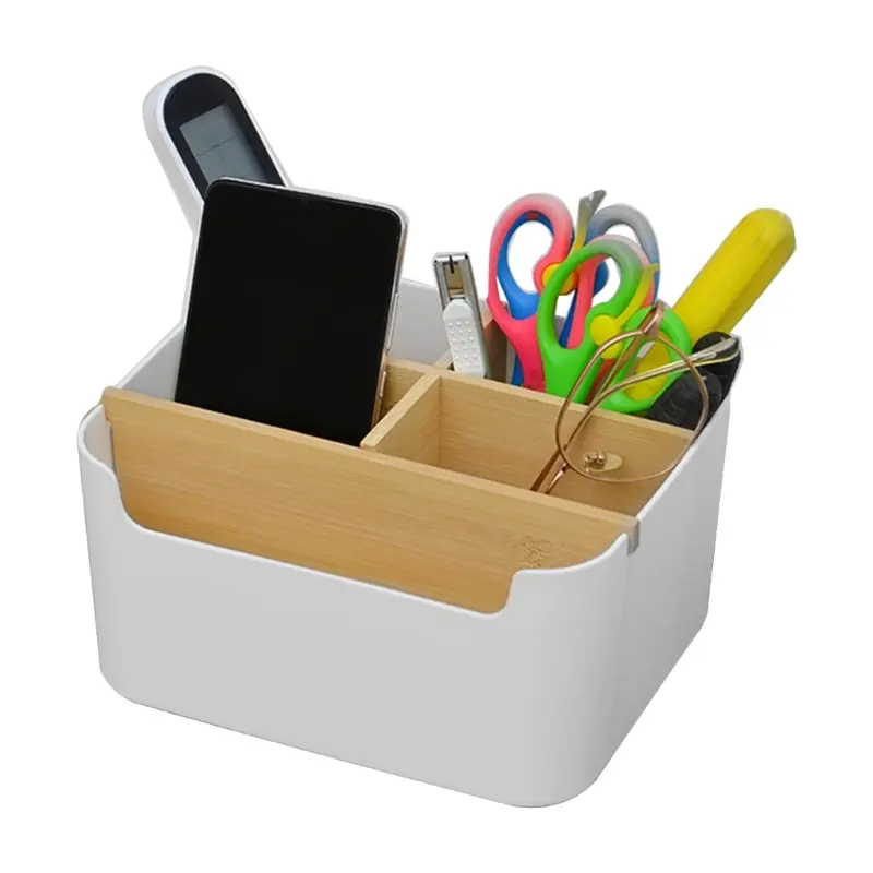 Desk Organisers and Pen Holder with 5 Compartments, Multifunctional Office Desk Organisers Remote Control Holder