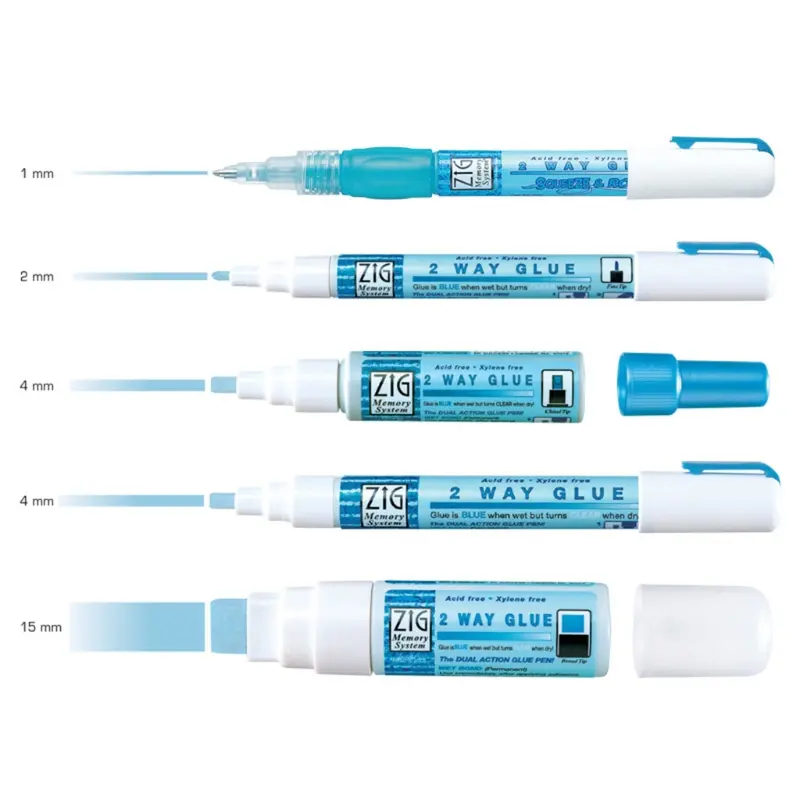2 Way Glue Squeeze Roll Pen Permanent Temporary Adhesive Stick Pen for Scrapbook