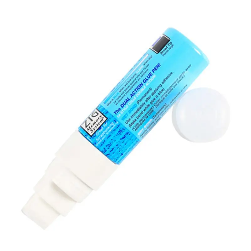 2 Way Glue Squeeze Roll Pen Permanent Temporary Adhesive Stick Pen for Scrapbook