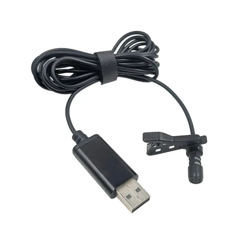 USB Lavalier Lapel Microphone for Car  Units PCs Smartphones External Microphone Kit for Car DVD Player