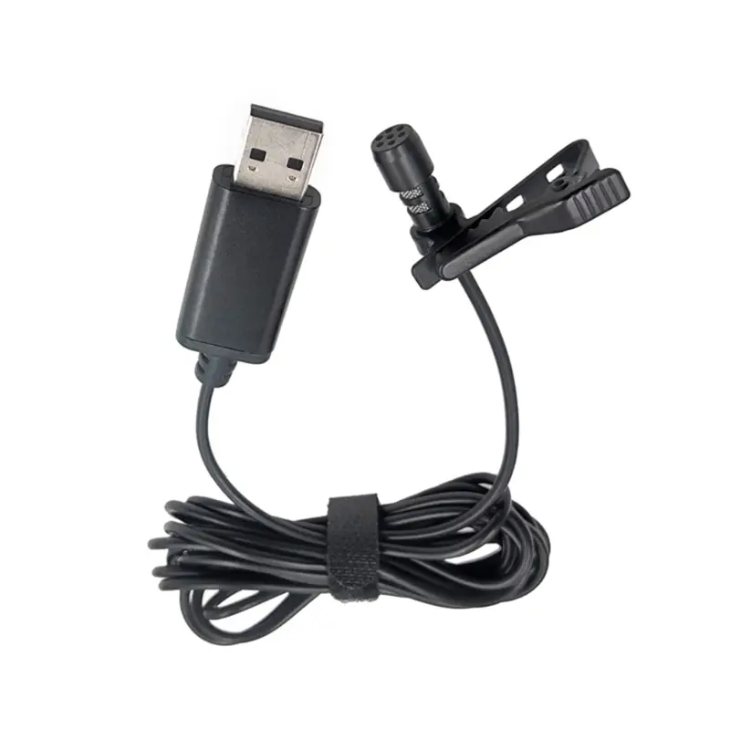 USB Lavalier Lapel Microphone for Car  Units PCs Smartphones External Microphone Kit for Car DVD Player