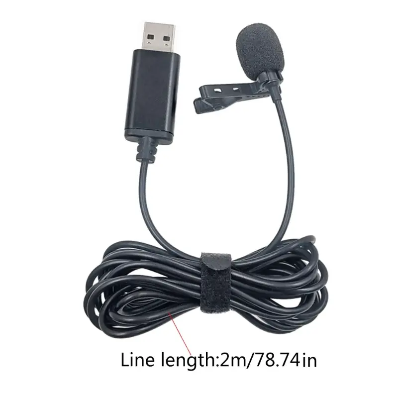 USB Lavalier Lapel Microphone for Car  Units PCs Smartphones External Microphone Kit for Car DVD Player