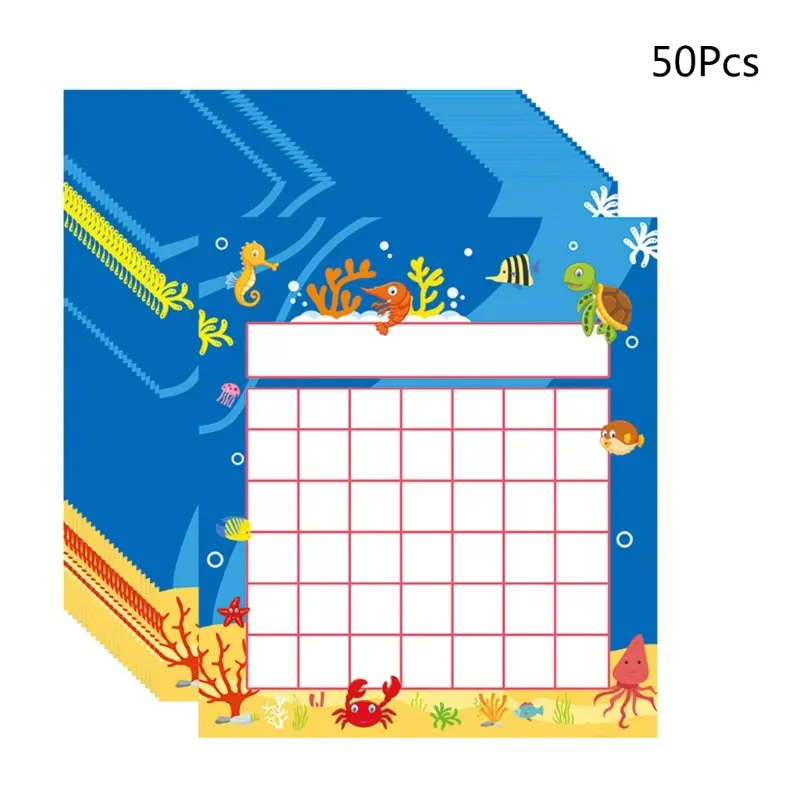 50 Pieces Cartoon Reward Boards Student Clasroom Incentive Chart for Teacher