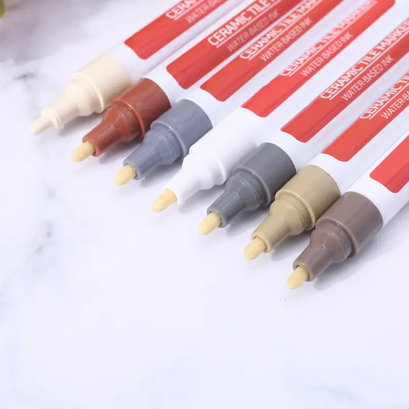 Tile Paint Marker Floor Paint Maker Grout Pen Tile Grout Colorant Long Lasting Ink Non-toxic for All Types of Tiles