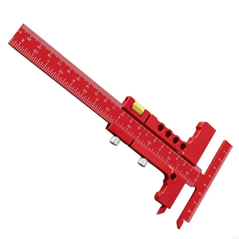 LXAA Woodworking Marking Ruler T-shaped Ruler Measuring Ruler Woodworking Marking Device Depth Gauge Marking Device