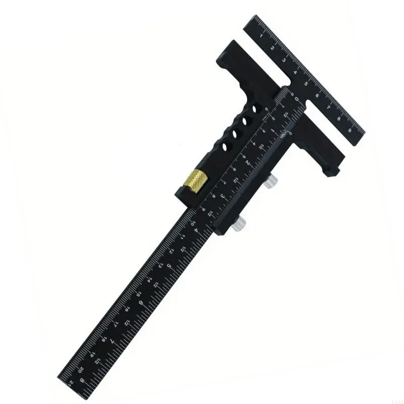 LXAA Woodworking Marking Ruler T-shaped Ruler Measuring Ruler Woodworking Marking Device Depth Gauge Marking Device