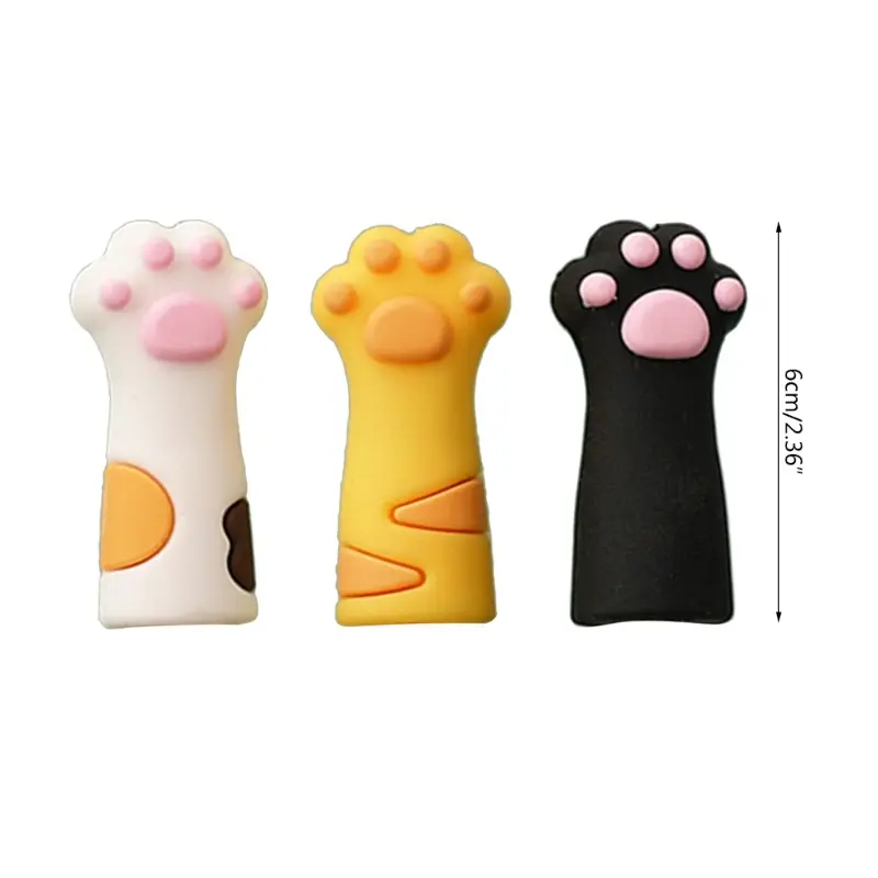 3Pcs Silicone Pencil  Animal Pencil  Cat Paw Pencil  Clip on Pencil for Kid Student Game Reward