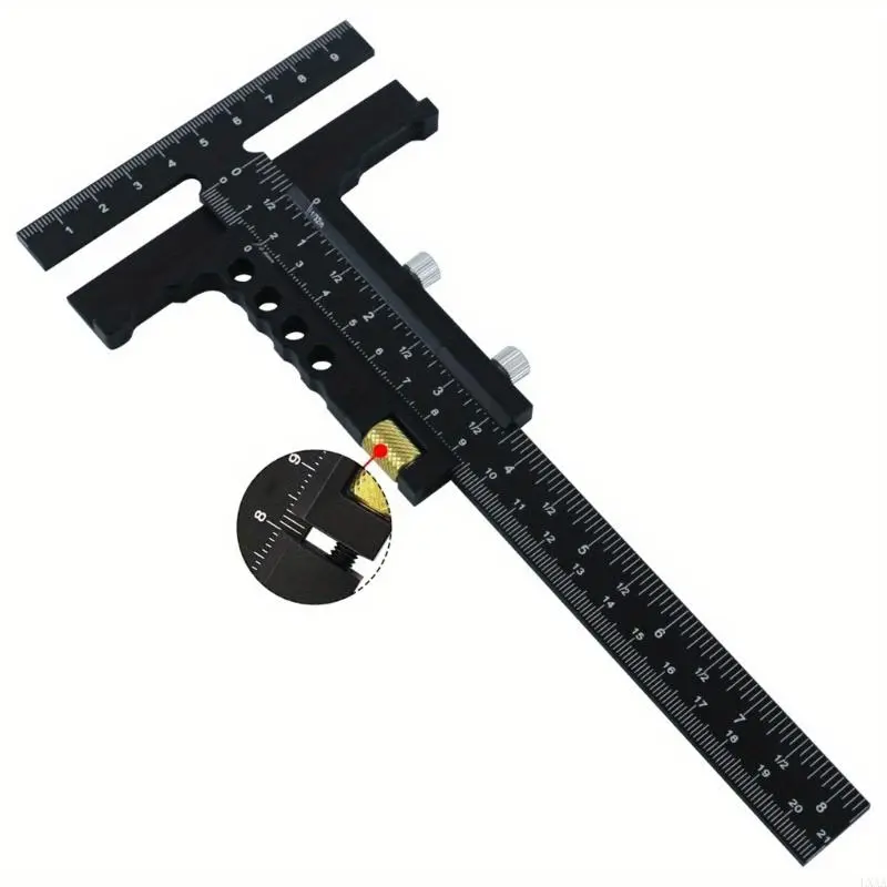 LXAA Woodworking Marking Ruler T-shaped Ruler Measuring Ruler Woodworking Marking Device Depth Gauge Marking Device