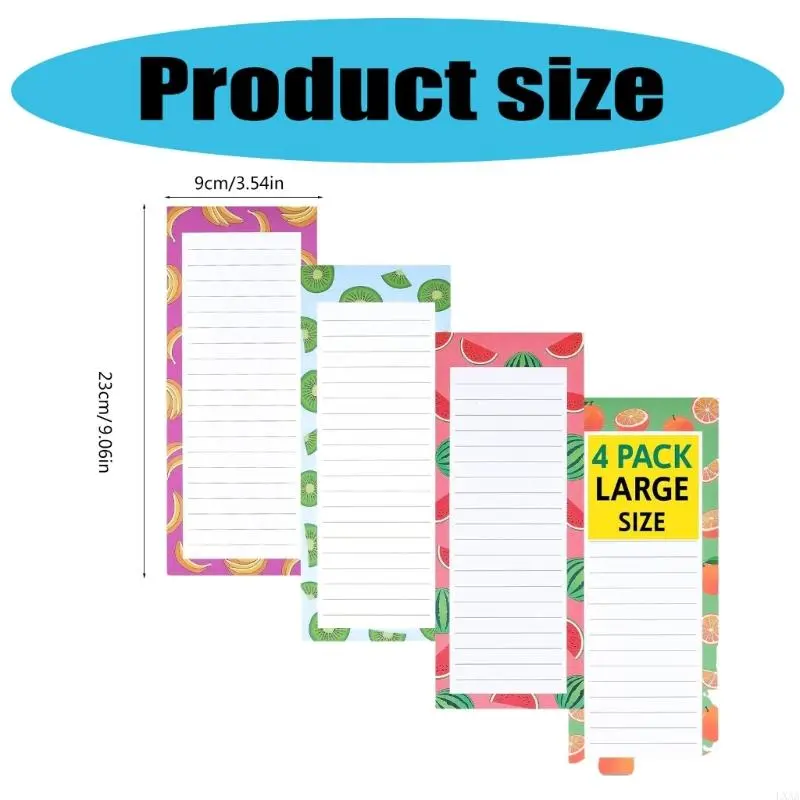 LXAA 4 Pcs Notepads for Refrigerator Memo Pads Writing Pad