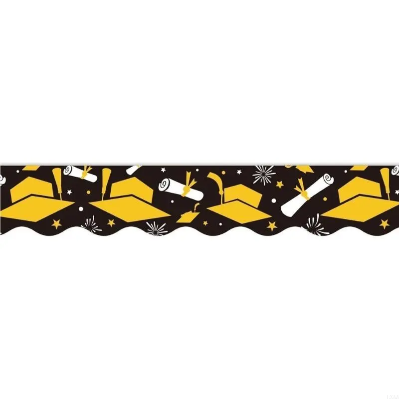 LXAA 18m/59ft Graduation Border Sticker 75mm Wide Decorative Border Trim Wall Sticker