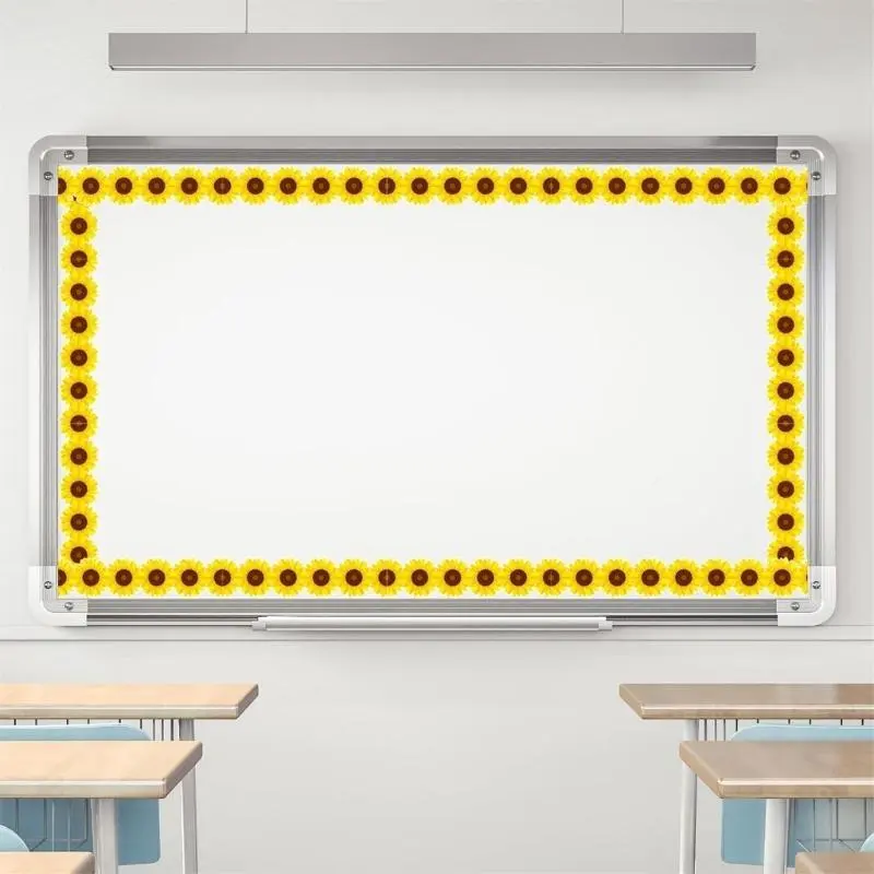 LXAA 18m Bulletin Board Borders Sunflowers Classroom Blackboards Flowers Border Trim Decoration for Poster Boards Decoration