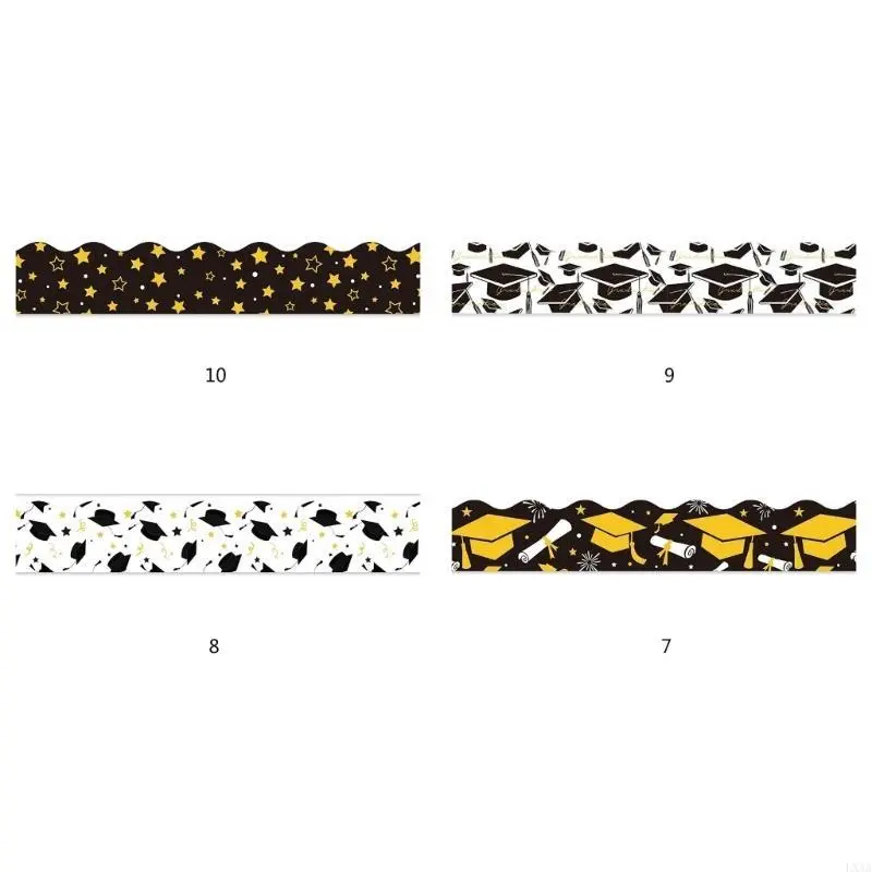 LXAA 18m/59ft Graduation Border Sticker 75mm Wide Decorative Border Trim Wall Sticker