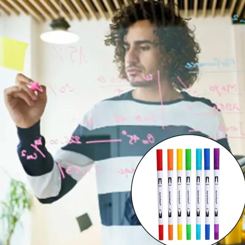 LXAA 60/72/80/100 Color Acrylic Markers Double Tip Brush Pen Acrylic Pen Drawing Pen