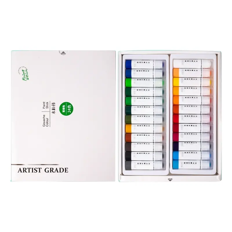 Tempera Paint Sticks Classic Vibrant Color Washable Non Toxic Graffiti Crayon Paint Stick for Kid Student Beginner Lover