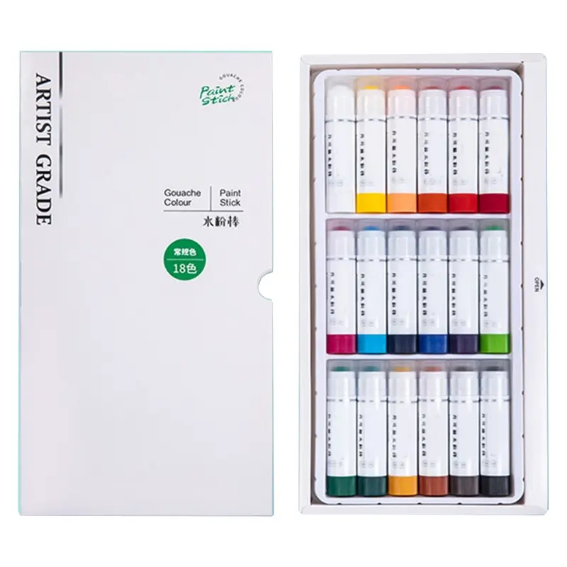 Tempera Paint Sticks Classic Vibrant Color Washable Non Toxic Graffiti Crayon Paint Stick for Kid Student Beginner Lover