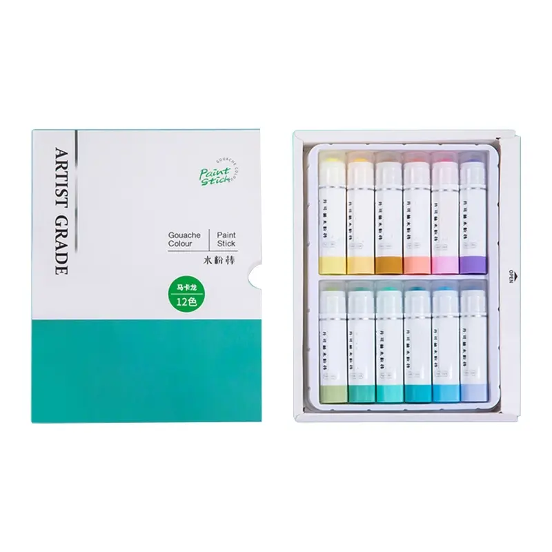 Tempera Paint Sticks Classic Vibrant Color Washable Non Toxic Graffiti Crayon Paint Stick for Kid Student Beginner Lover