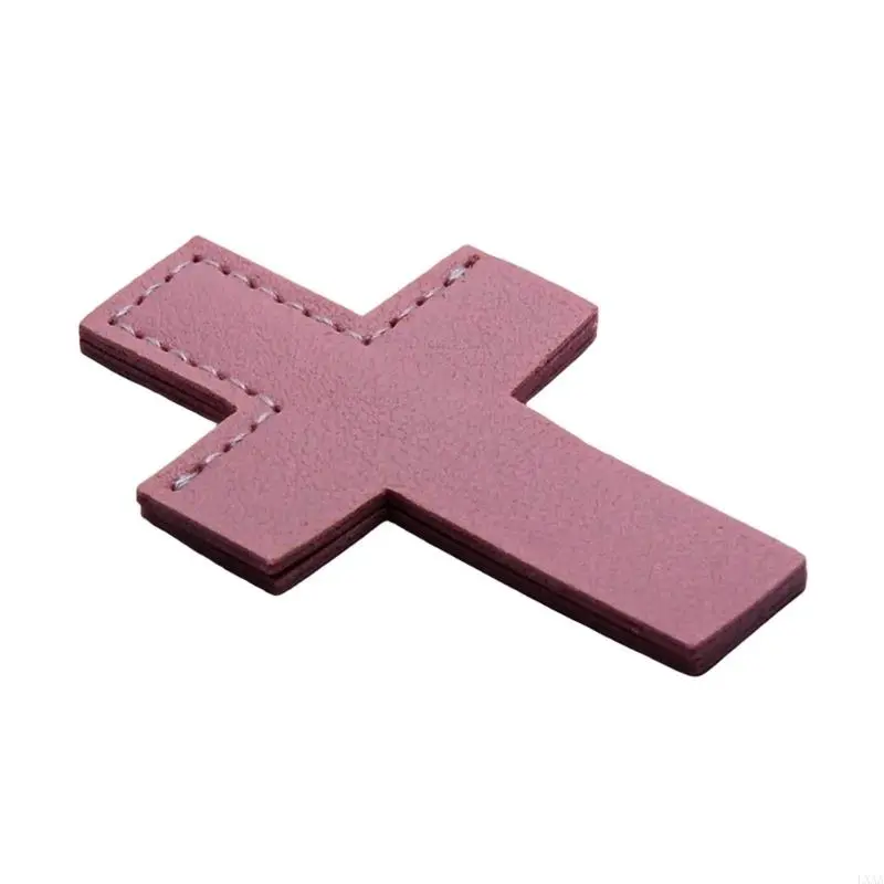 LXAA 4 Pcs Bible Bookmarks PU Leather Bookmarks Crossed Bookmarks Creative Page Marker Reading Supplies for Teacher Student